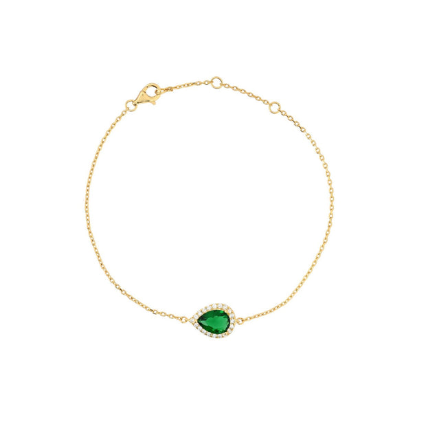 Bracelet Iris S925 ovale vert