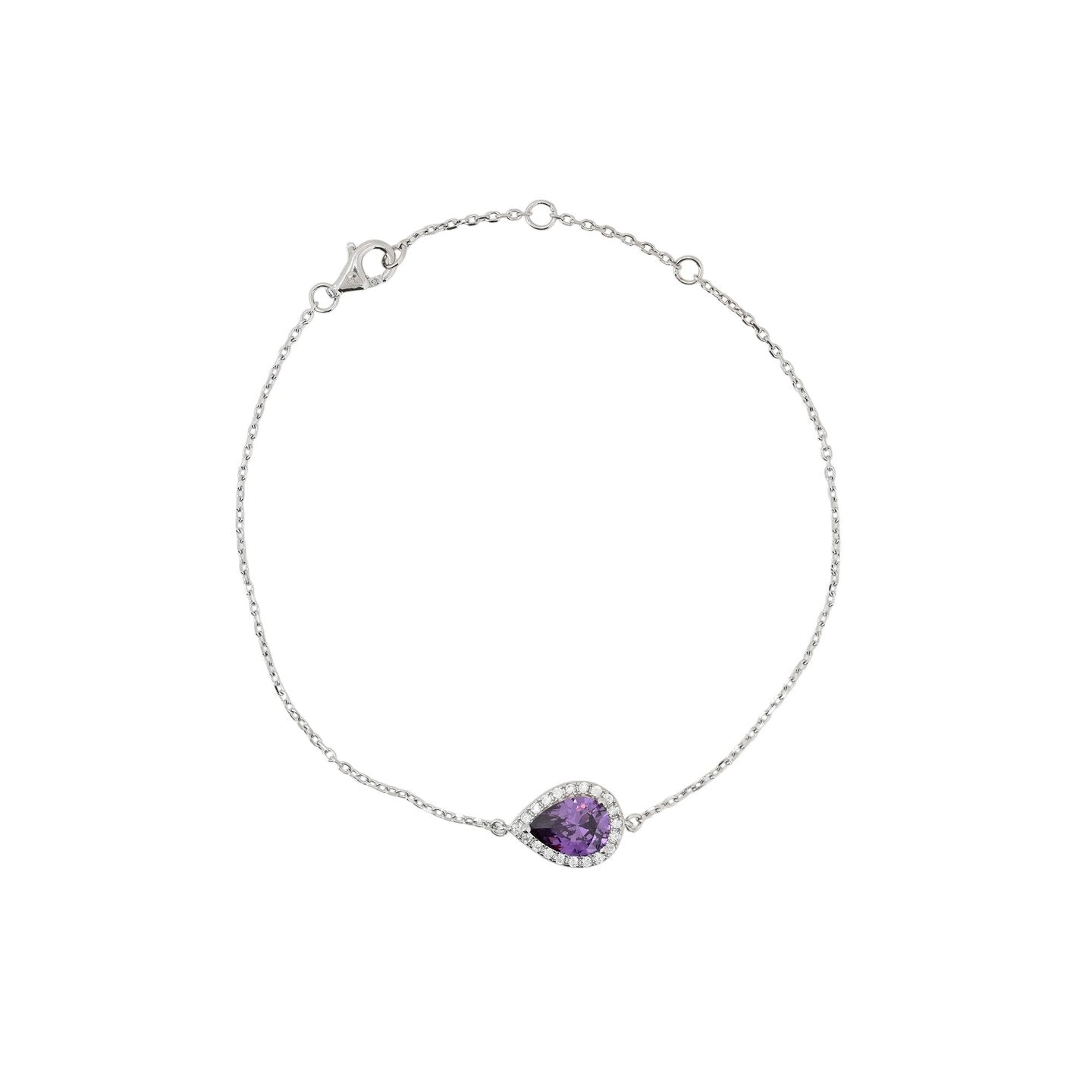 Bracelet Iris S925 ovale lilas