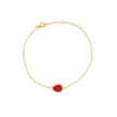 Bracelet Iris S925 ovale rouge