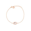 Bracelet semi précieuses oeil avec zircones Luna