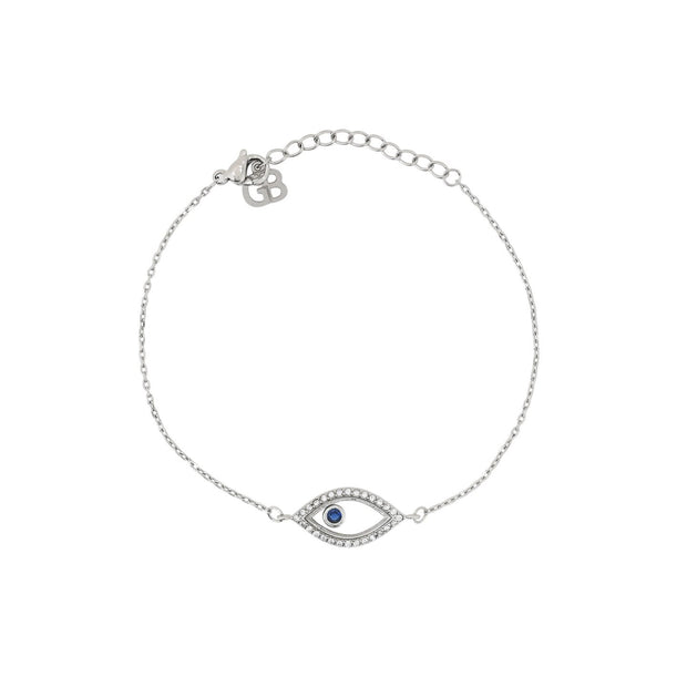 Bracelet semi précieuses oeil avec zircones Luna