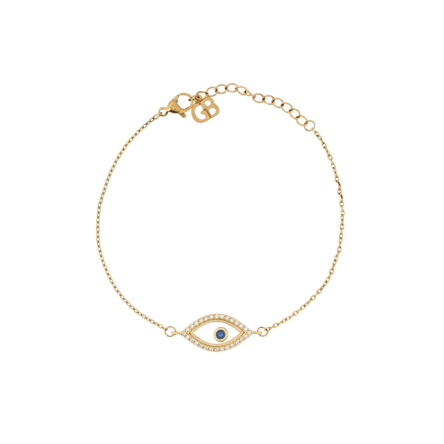 Bracelet semi précieuses oeil avec zircones Luna
