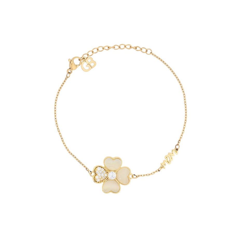 Bracelet fleur avec semi-bijou brillant Luna