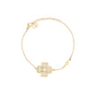 Bracelet fleur avec semi-bijou brillant Luna