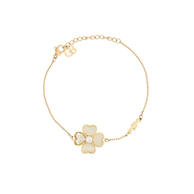 Bracelet fleur avec semi-bijou brillant Luna