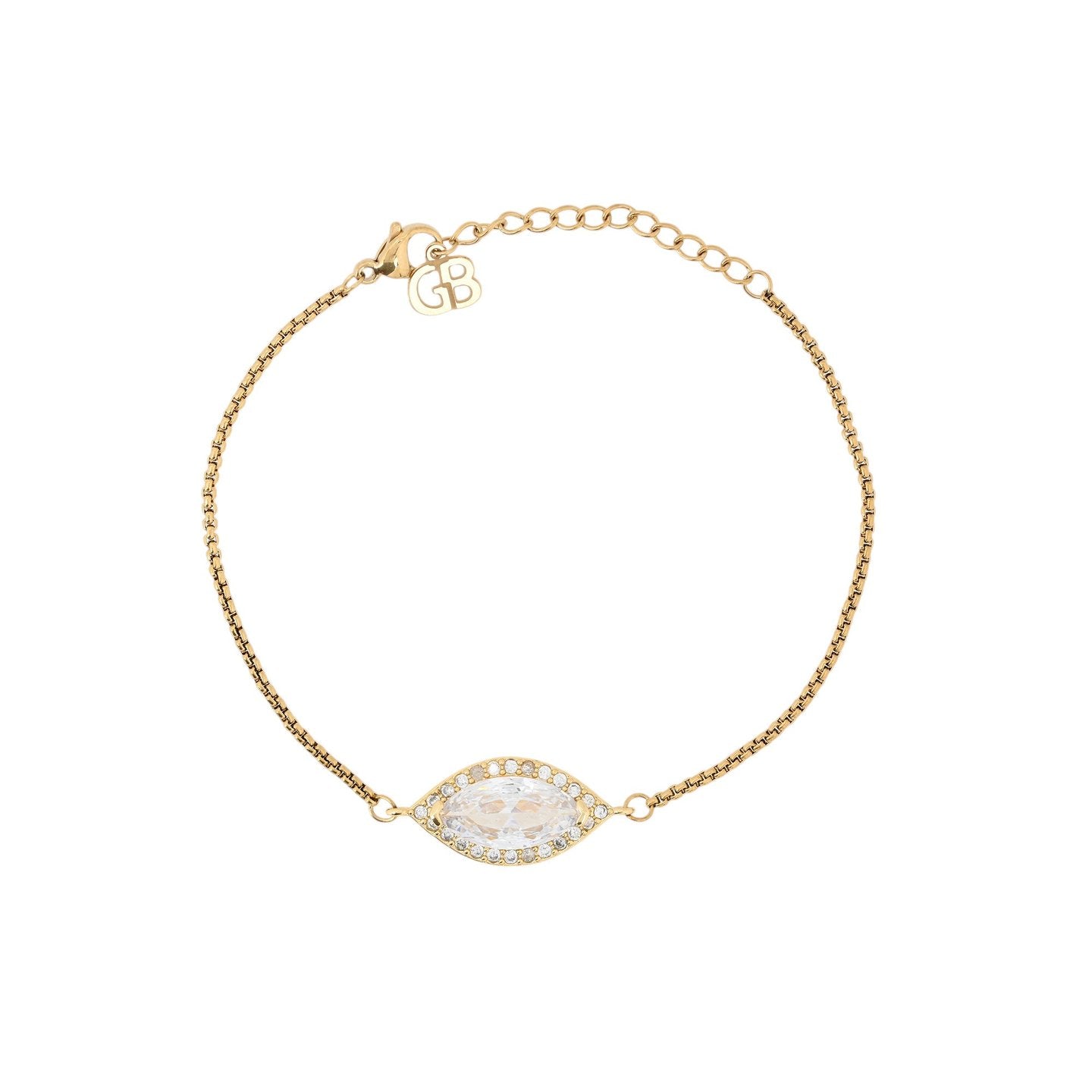 Bracelet oeil semi précieuses avec zircones Luna