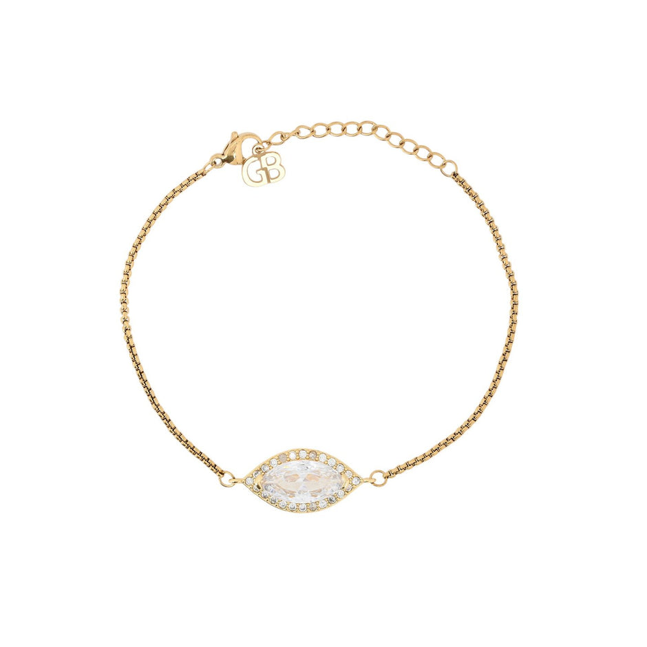 Bracelet oeil semi précieuses avec zircones Luna
