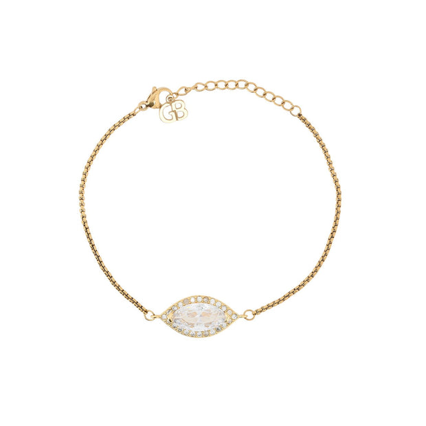 Bracelet oeil semi précieuses avec zircones Luna