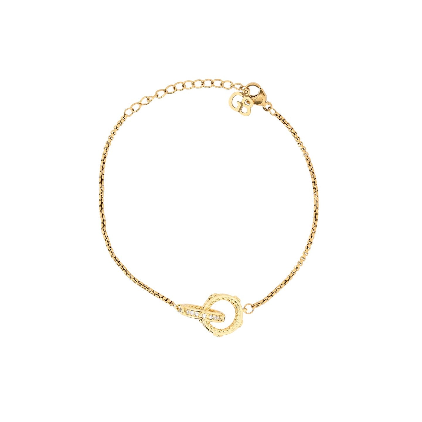 Bracelet semi précieuse cercles Luna
