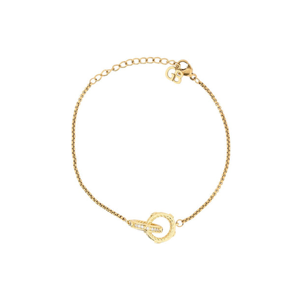 Bracelet semi précieuse cercles Luna