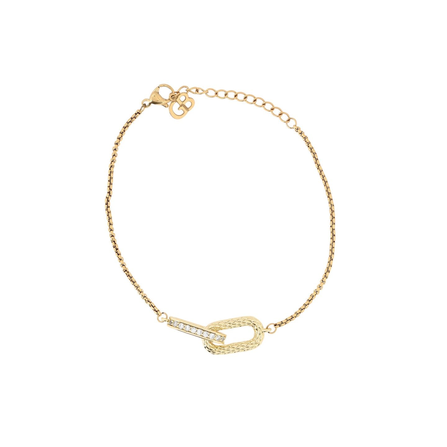 Bracelet semi précieuse liens entrelacé Luna