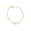 Bracelet semi précieuse liens entrelacé Luna