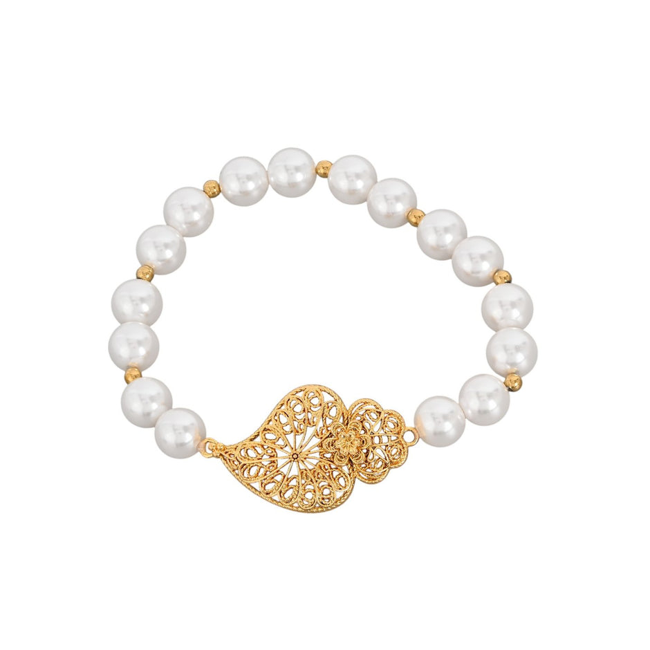Bracelet perles coração de viana tournesol Aria