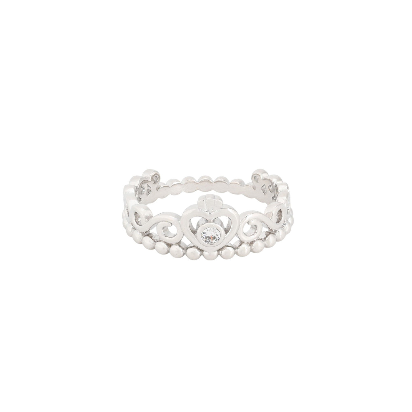 Bague Luna avec couronne R3557