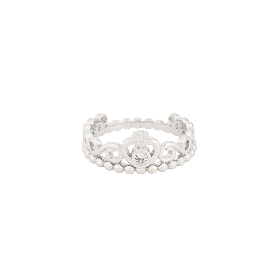 Bague Luna avec couronne R3557
