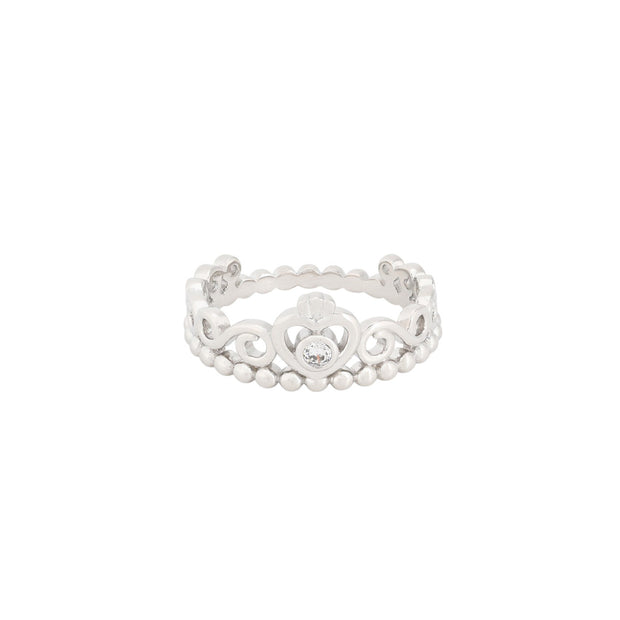 Bague Luna avec couronne R3557
