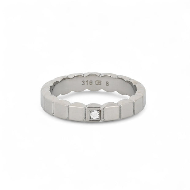 Bague Luna avec un zirconia  R3721-4MM