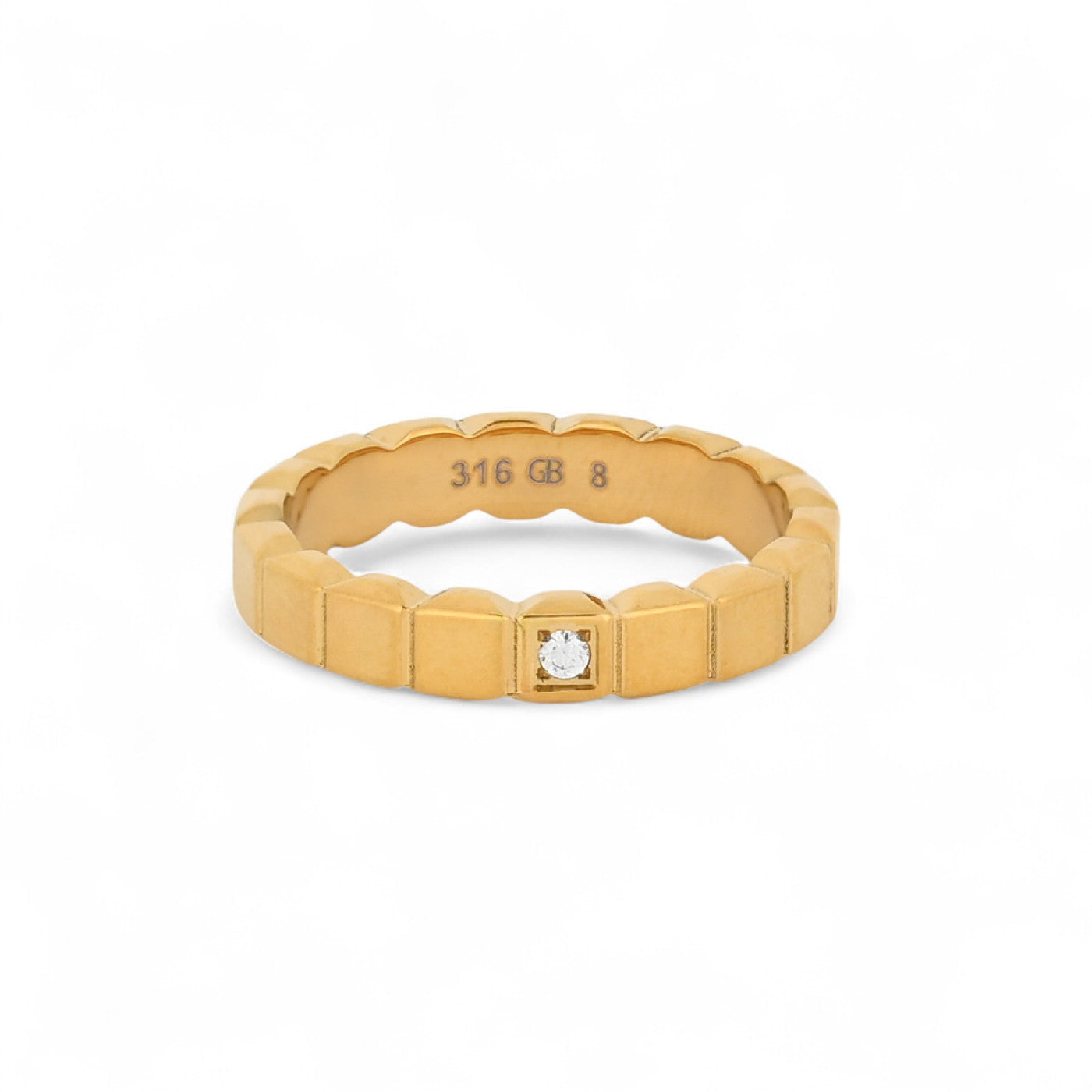 Bague Luna avec un zirconia  R3721-4MM