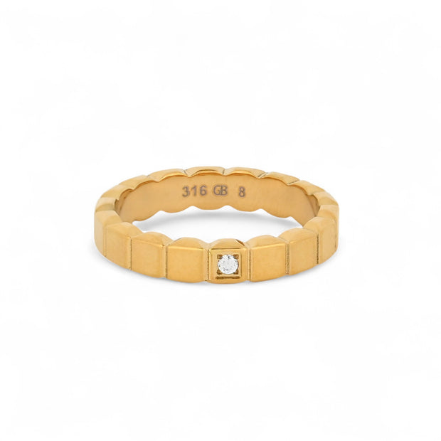 Bague Luna avec un zirconia  R3721-4MM