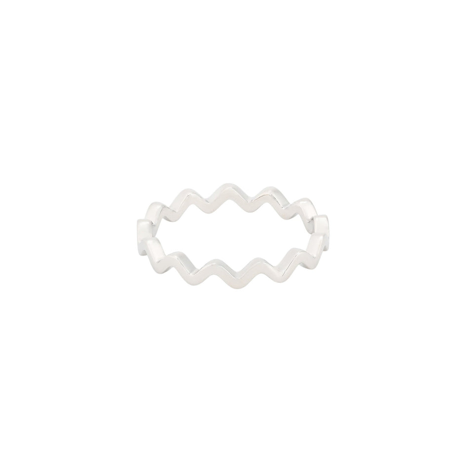 Bague Luna avec zigzag R3692