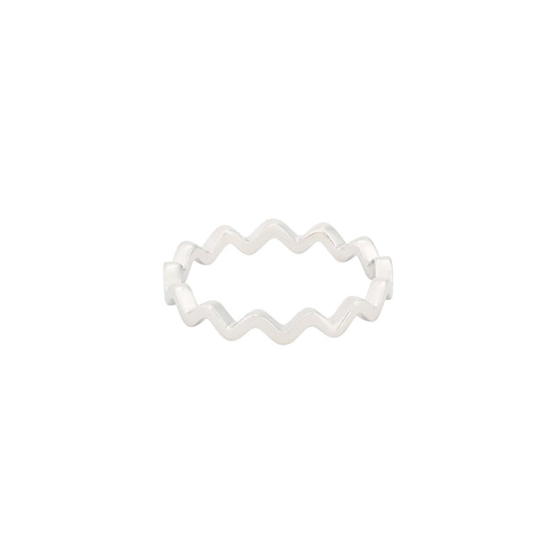 Bague Luna avec zigzag R3692