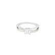 Bague Luna solitaire avec zircons R3670
