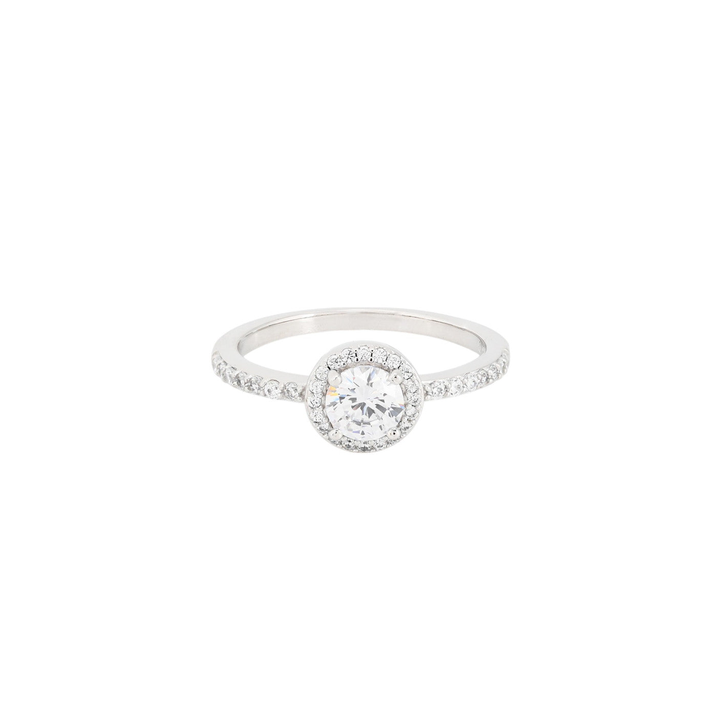 Bague Luna solitaire avec zircons R3669