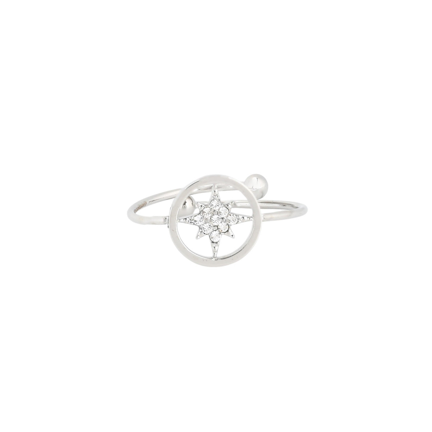 Bague alba ajustable avec zirconias R23682