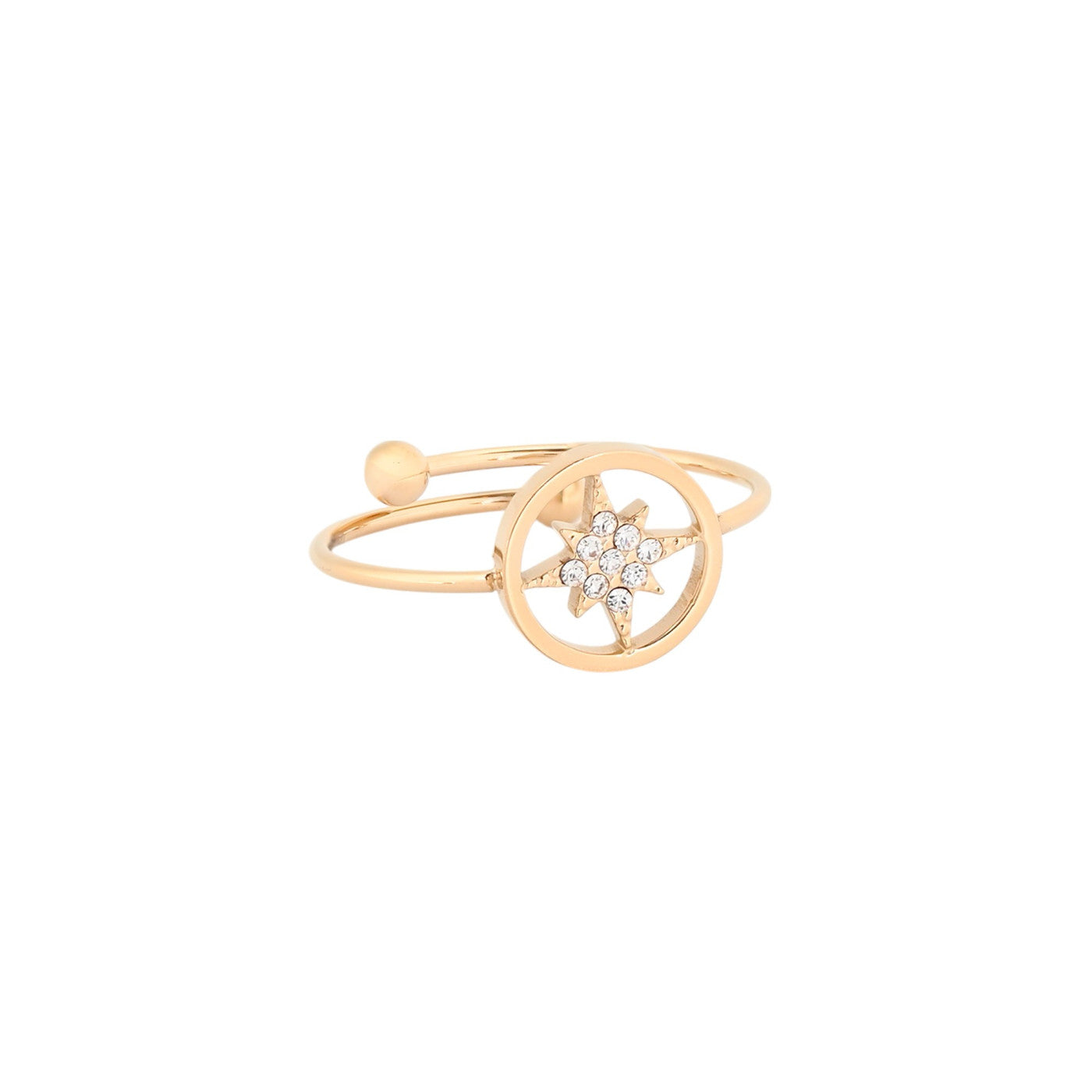 Bague alba ajustable avec zirconias R23682