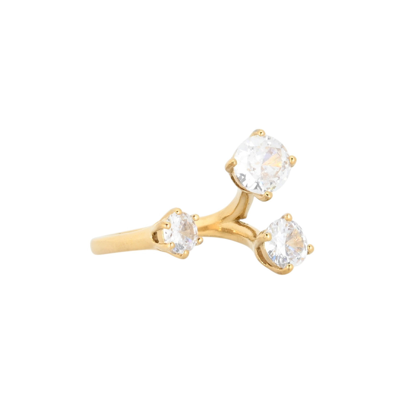 Bague alba ajustable avec zirconias R371