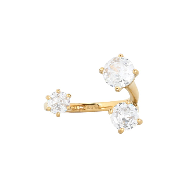 Bague alba ajustable avec zirconias R371