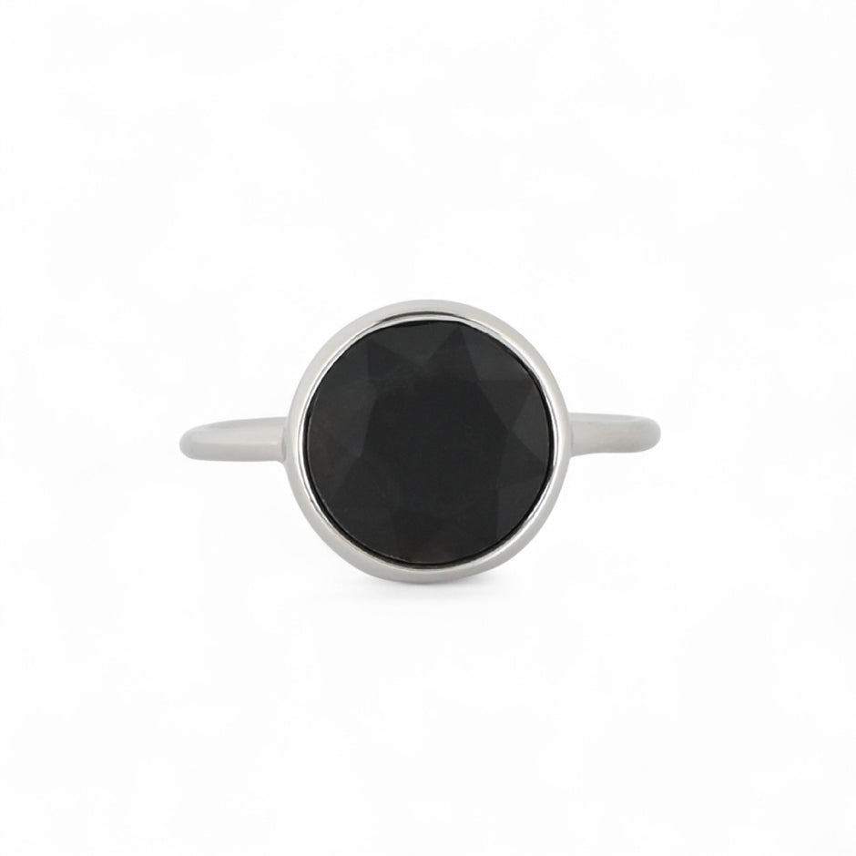 Bague alba avec pierre naturelle noir VR11-3