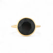 Bague alba avec pierre naturelle noir VR11-3