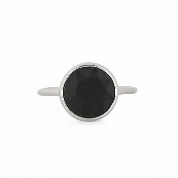 Bague alba avec pierre naturelle noir VR11-3