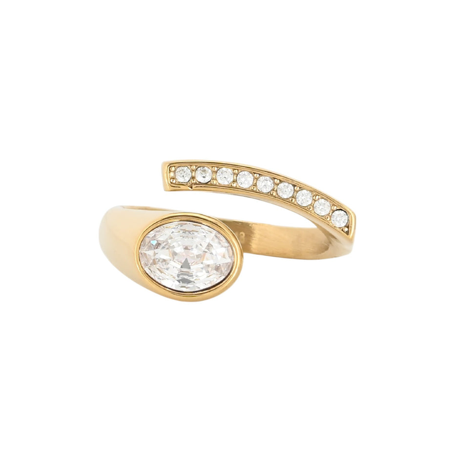 Bague alba avec zirconias R314