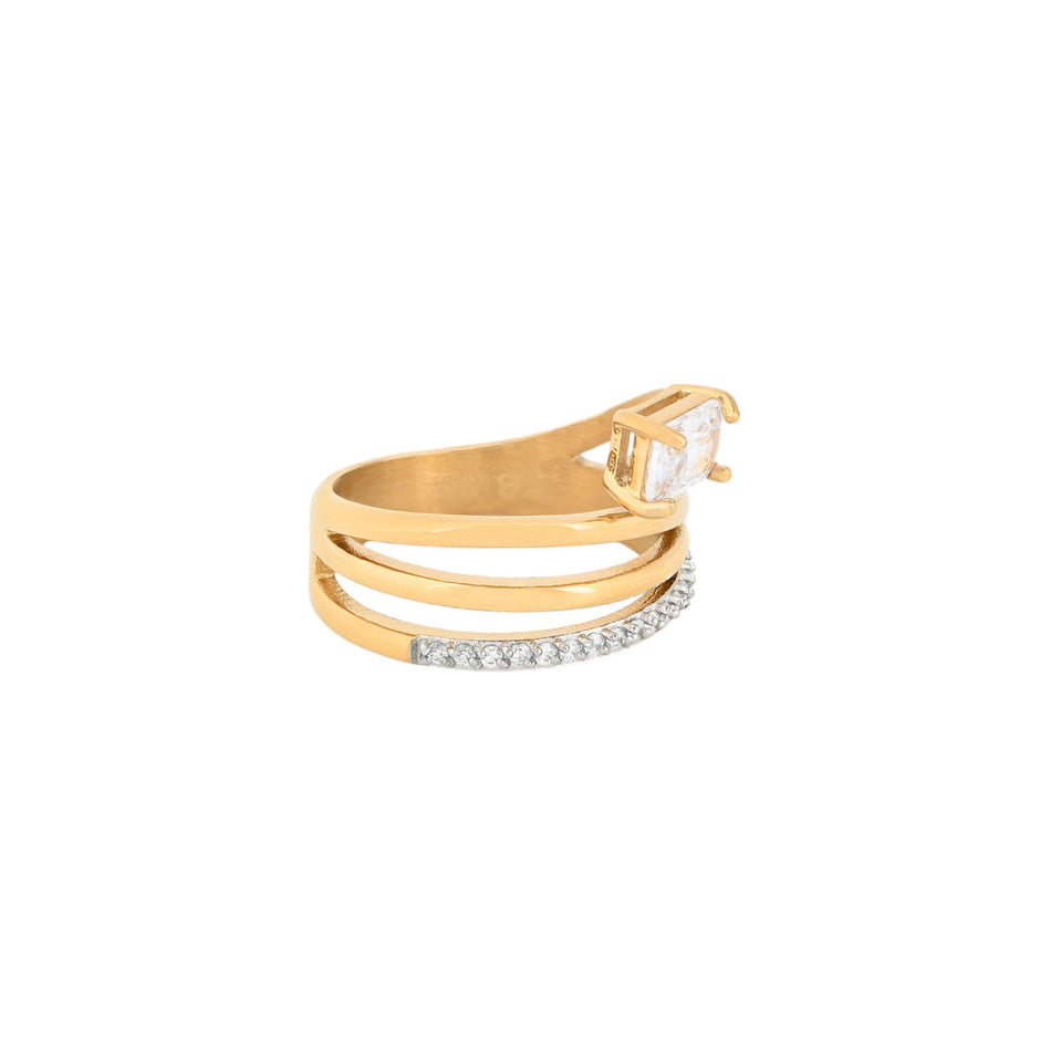 Bague alba avec zircons JZ6966