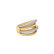 Bague alba Glamour en acier avec zirconias JZ6972