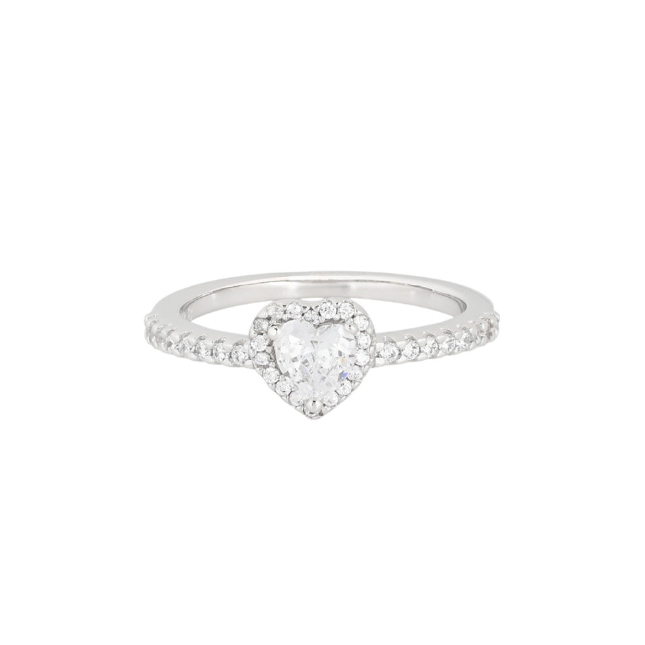 Bague Iris avec cœur et zircons