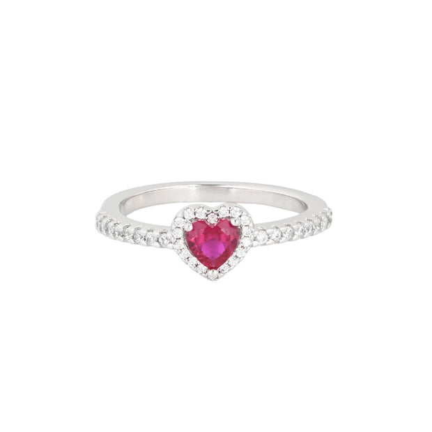 Bague Iris avec cœur et zircons