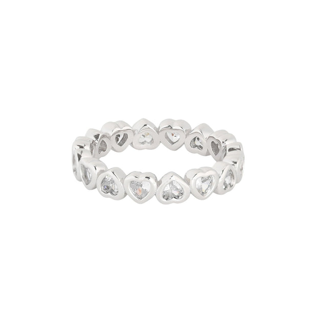 Bague Luna avec plusieurs cœurs R3673