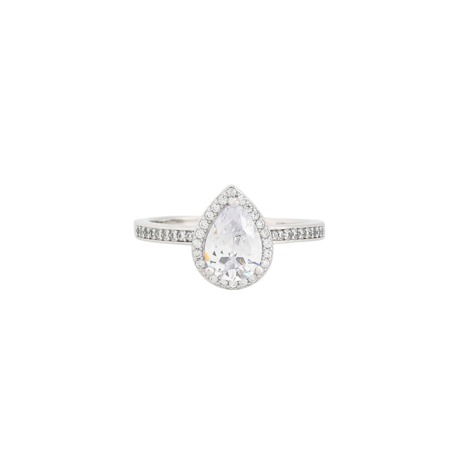 Bague Iris solitaire avec goutte