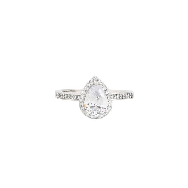 Bague Iris solitaire avec goutte