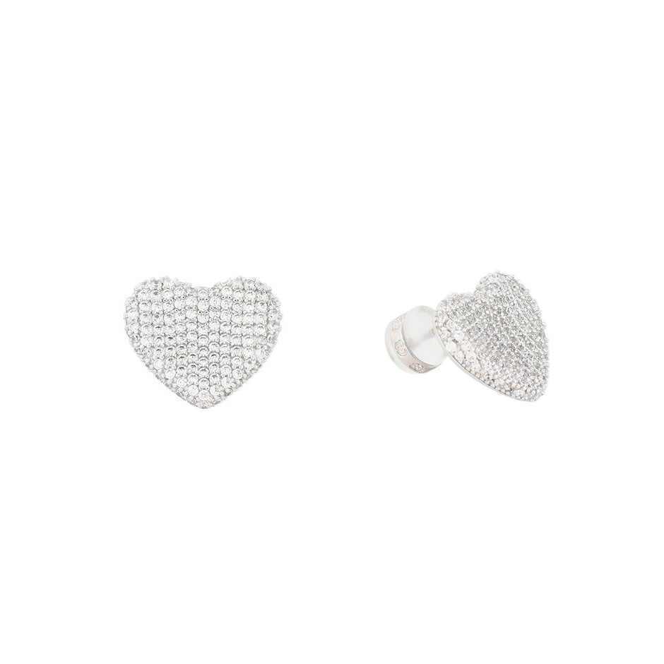 Boucles d'oreilles BeLove cœur et zircons
