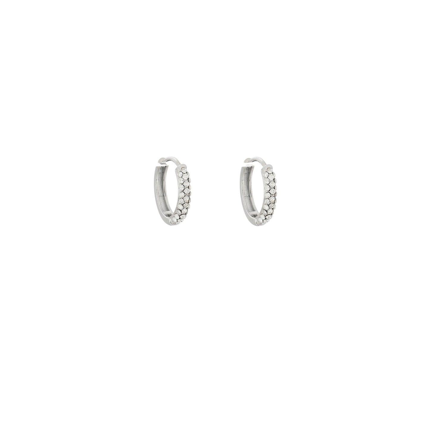 Boucles d’oreilles Alba en acier avec zirconias