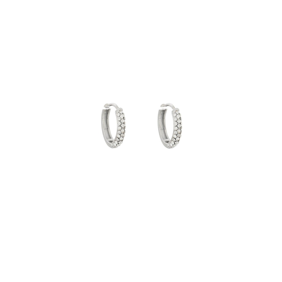 Boucles d’oreilles Alba en acier avec zirconias