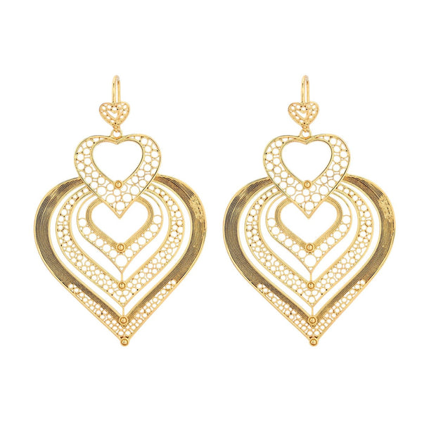 Boucles d'oreilles Aria cœur Traditionnel