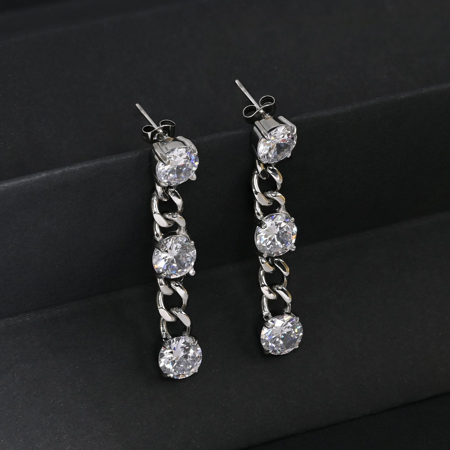 Boucles d'oreilles Alba avec zircones