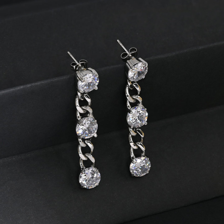 Boucles d'oreilles Alba avec zircones