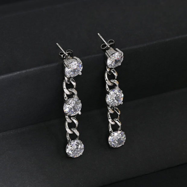 Boucles d'oreilles Alba avec zircones