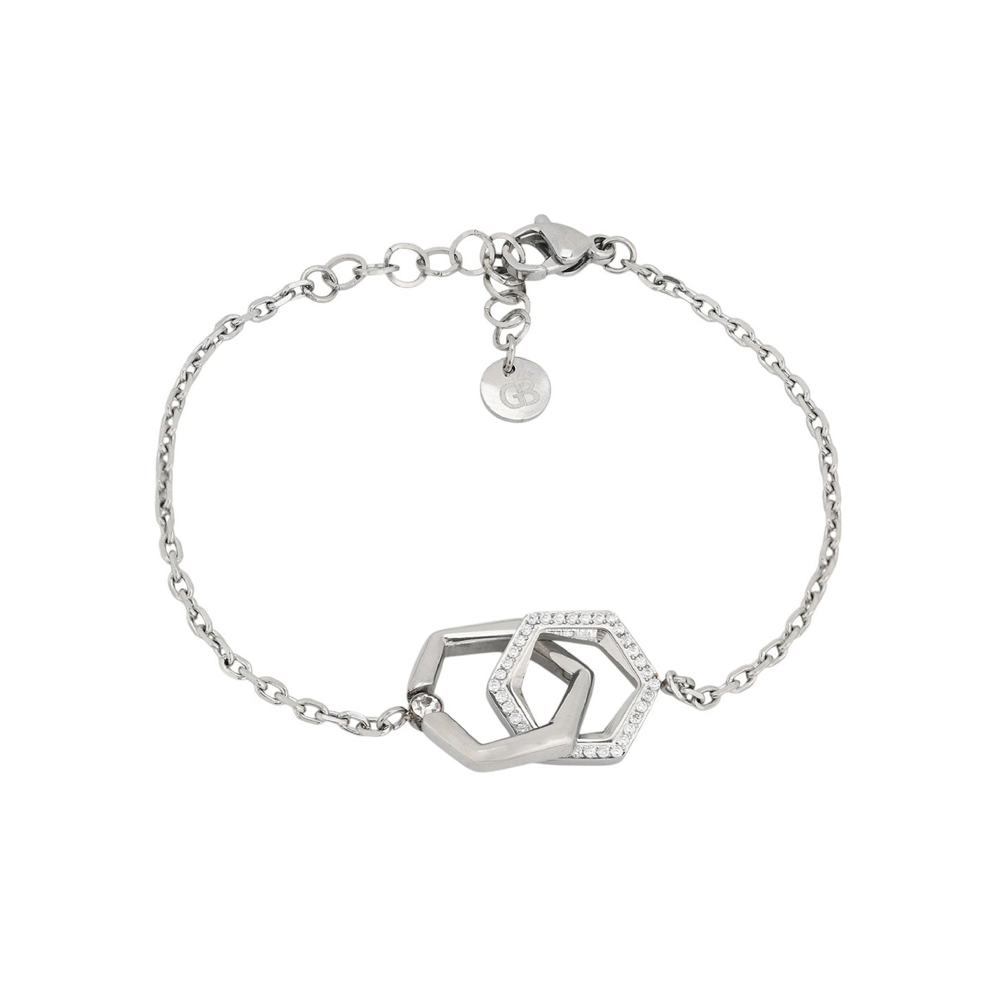 Bracelet Alba avec des cercles entrelacés en acier